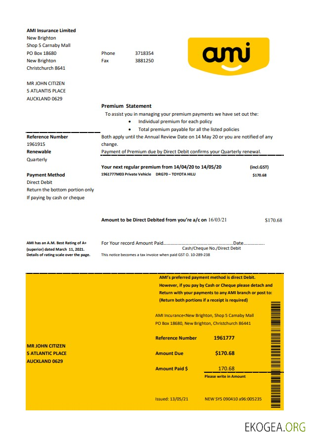 Nouvelle Zélande Ami Insurance Limited